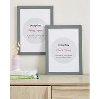 Very Home Set Of 2 Photo Frames - Grey 8X12Inch