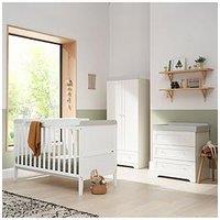 Tutti Bambini Rio 5 Piece Furniture Set- White/Dove Grey (Cot Bed, Cot Top Changer, Sprung Mattress,