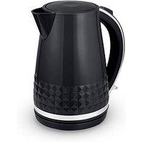 Tower T10075Blk Solitaire Kettle With 360&Deg; Swivel Base, Cord Storage, 1.5L, 3Kw - Black And Chrome Accents