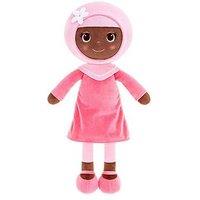 Bibinee Dolls Bibinee Doll - Amirah Doll Pretty In Pink - Soft Plush Black Doll