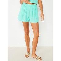 V By Very Paper Bag Waist Co Ord Shorts - Green