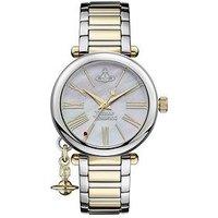 Vivienne Westwood Mother Orb Ladies Quartz Watch With Mop Dial & 2-Tone Stainless Steel Bracelet