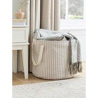 Very Home Drawstring Storage - Beige Stripe