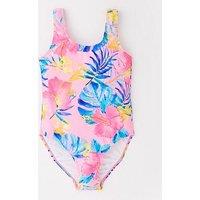 V By Very Girls Hibiscus Swimsuit - Multi