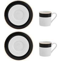 Mikasa Mk Luxe Deco Band Espresso Set 2Pc