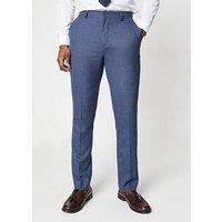 Burton Menswear London Burton Blue Puppytooth Slim Suit Trouser