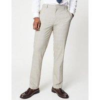 Burton Menswear London Burton Neutral Pow Check Suit Trouser