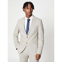 Burton Menswear London Burton Neutral Pow Check Suit Jacket