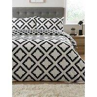 Everyday Kamina Geo Duvet Cover Set - Black/White