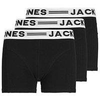 Jack & Jones Junior Boys Sense & Trunks (3 Pack) - Black/White