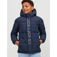 Jack & Jones Junior Boys Speed Padded Jacket - Navy Blazer