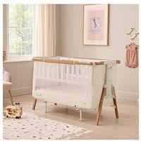 Tutti Bambini Cozee Xl Bedside Crib & Cot - Scandinavian Walnut/Ecru