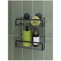 Croydex Stick 'N' Lock 2 Tier Cosmetic Basket