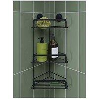 Croydex Stick &Lsquo;N&Rsquo; Lock 3-Tier Bathroom Corner Basket
