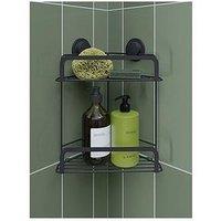 Croydex Stick 'N' Lock 2 Tier Corner Basket