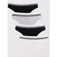 Everybody 4 Pack Cotton Thong With Stripe Tonal Trim
