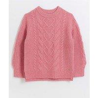 River Island Girls Cable Knit Jumper - Pink