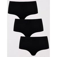 Everybody No Vpl High 3 Pack Waisted Full Brief - Black