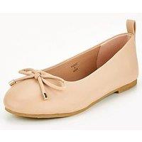 V By Very Round Toe Ballerina - Nude