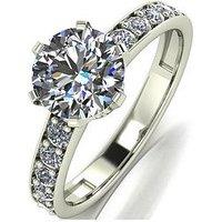 Moissanite Lady Lynsey 9Ct Gold 2Ct Total Crown Setting Moissanite Solitaire Ring