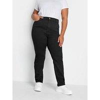 Yours Ruby Straight Leg Jean Black 28"