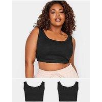 Yours Bralet 2 Pack Black/Black