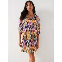 V By Very Balloon Sleeve Printed Beach Dress - Multi