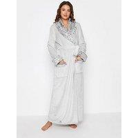 Long Tall Sally Contrast Animal Shawl Collar Maxi Robe