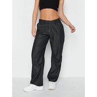 Pixiegirl Petite Washed Denim Parachute Trouser