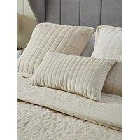 Michelle Keegan Home Cotton Velvet Stitch Embroidered Bolster Pillow