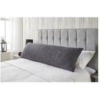 Very Home Teddy Bolster Pillow 137Cm - Grey