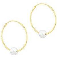 Love Gold 9Ct Yellow Gold 5Mm Fresh Water Pearl Sleeper Earring