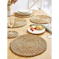 The Very Collection Set Of 4 Round Dark Seagrass Placemats