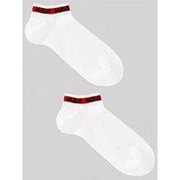 Hugo 2 Pack As Tape Crew Socks - White