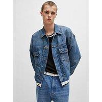 Hugo Blue Corso/Tape Denim Jacket - Mid Wash