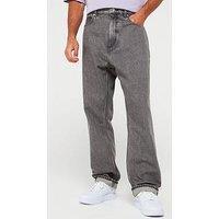 Hugo Blue Nate Baggy Fit Jeans - Light Grey