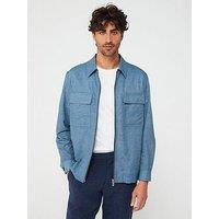 Boss Carperos Relaxed Fit Overshirt - Bright Blue
