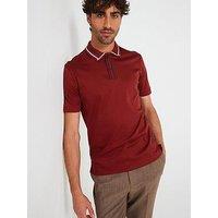 Boss Phillipson 36 Slim Fit Short Sleeve Polo Shirt - Brown