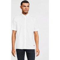 Hugo Ebor Relaxed Fit Short Sleeve Shirt - White