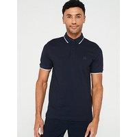 Boss Passertip Slim Fit Short Sleeve Polo Shirt - Dark Blue