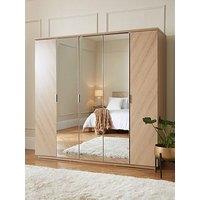 Very Home Kentford 5 Door Mirrored Wardrobe