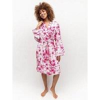 Cyberjammies White Palm Print Short Dressing Gown