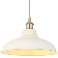 Very Home Hemstone Pendant - Cream/Antique Brass