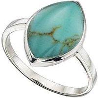 The Love Silver Collection Sterling Silver Turquoise Marquise Ring