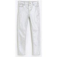 River Island Girls Coated Skinny Jeans - Silver