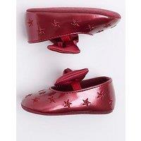 River Island Baby Baby Girls Patent Bow Ballet Shoes - Red