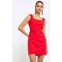 River Island Ruched Bodycon Mini Dress - Red