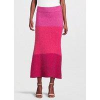 Olivia Rubin Maddox Stripe Skirt - Pink/Red
