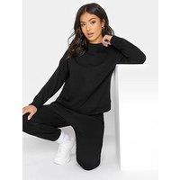 Pixiegirl Petite Crew Neck Sweatshirt - Black