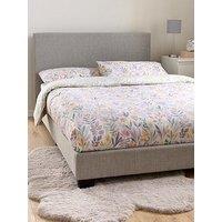 Very Home Riley Fabric Small Double Bed Frame With Mattress Options (Buy & Save!) - Light Grey - Bed Frame Only
